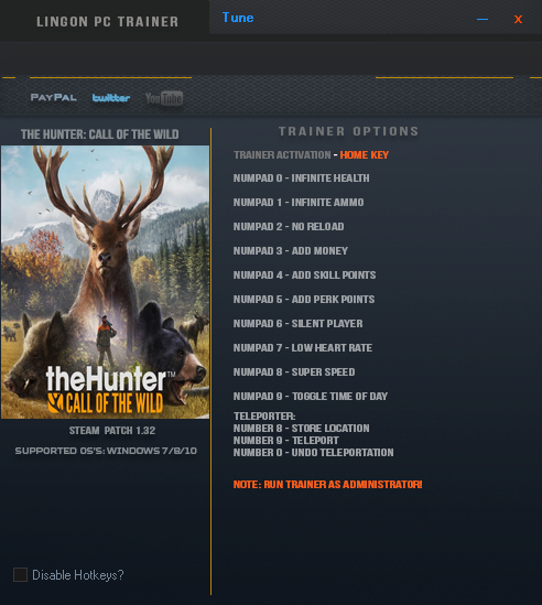 скачать The Hunter: Call of the Wild: Трейнер/Trainer (+12) [1.32]