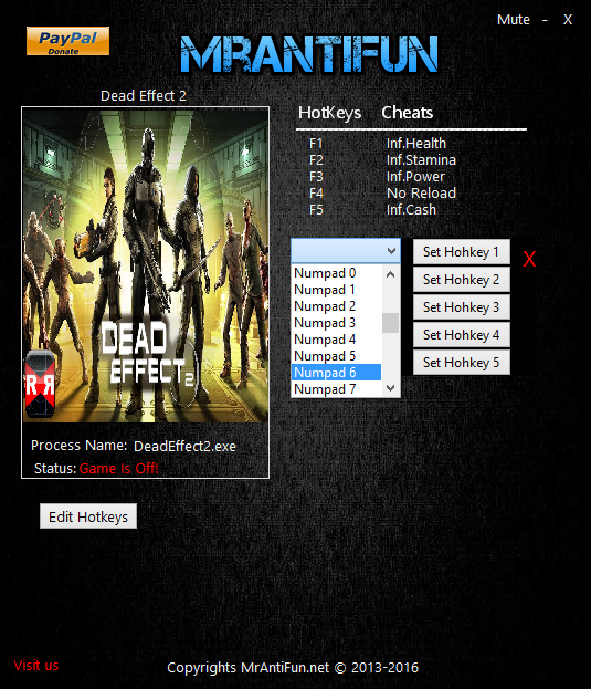 скачать Dead Effect 2: Трейнер/Trainer (+8) [190401]