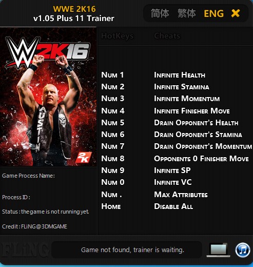 скачать WWE 2K16: Трейнер/Trainer (+11) [1.0.5]