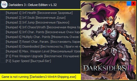 скачать Darksiders 3 - Deluxe Edition: Трейнер/Trainer (+11) [v1.32]