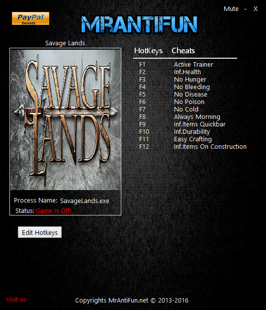 скачать Savage Lands: Трейнер/Trainer (+11) [0.9.1 Build 60]