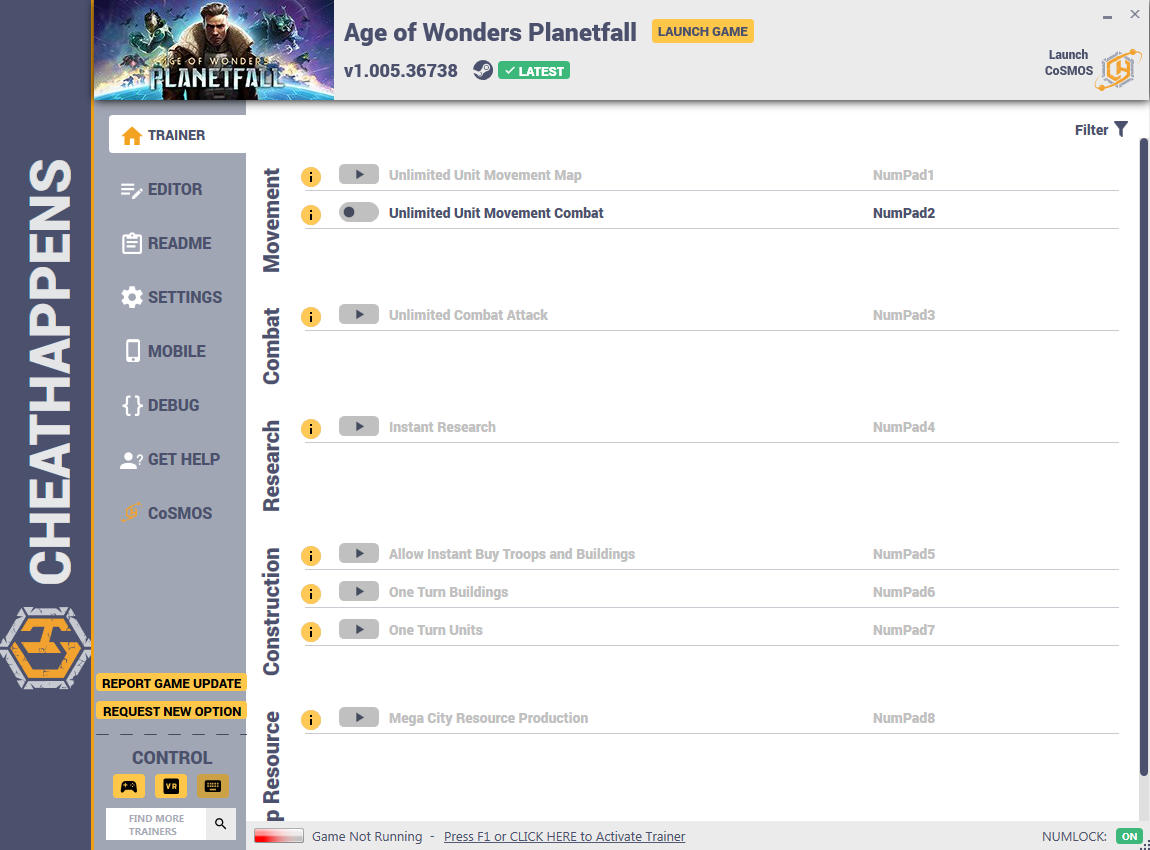 скачать Age of Wonders: Planetfall +24 трейнер v1.005.36738 {CheatHappens.com}