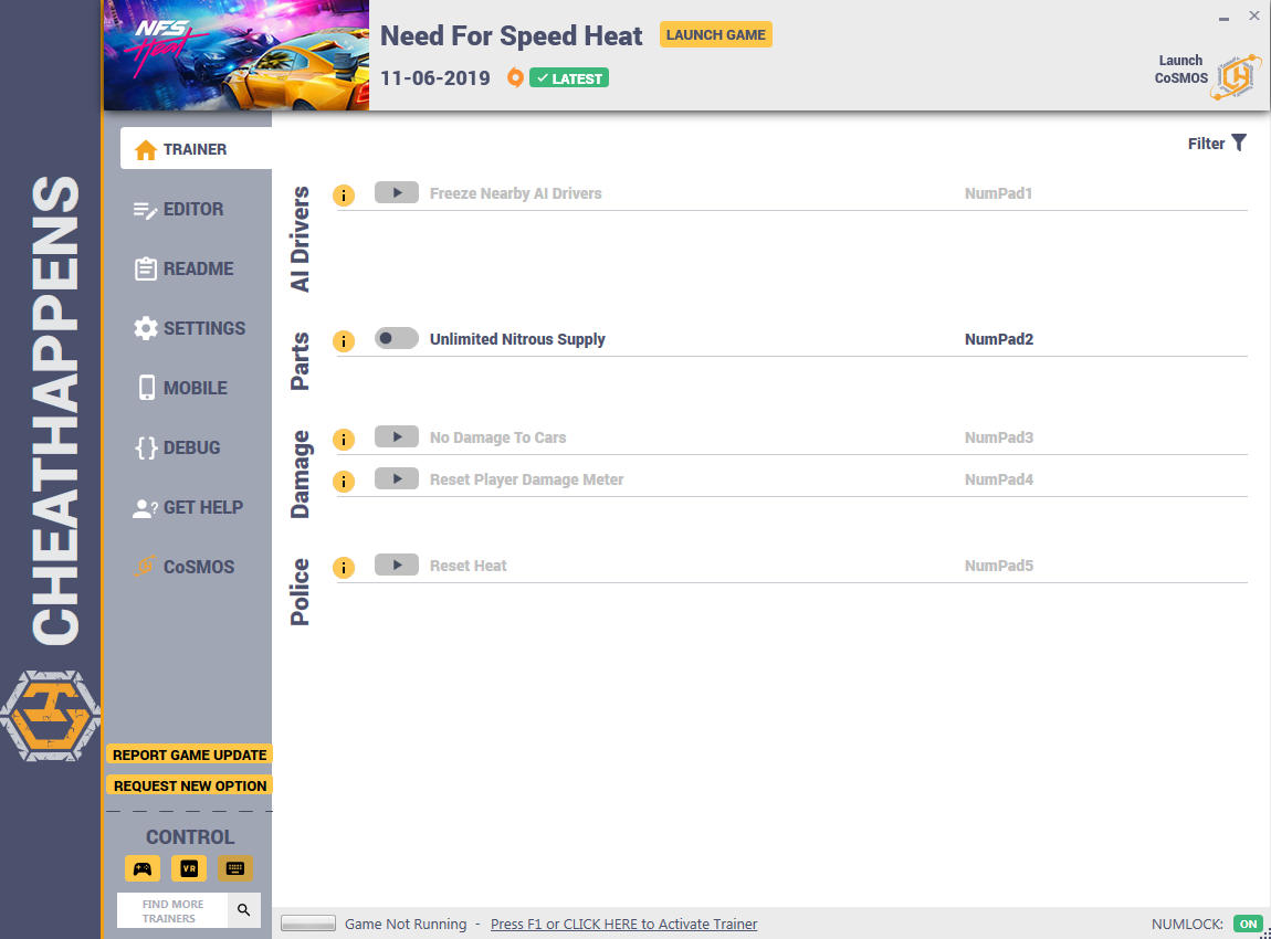 скачать Need for Speed Heat: +6 трейнер v11.06.2019 {CheatHappens.com}