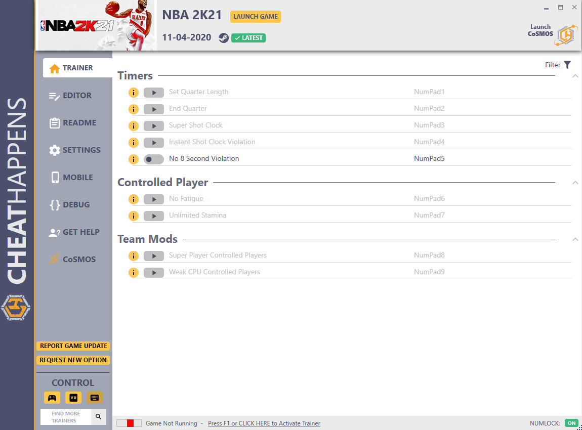 скачать NBA 2K21: +13 трейнер v11.04.2020 {CheatHappens.com}