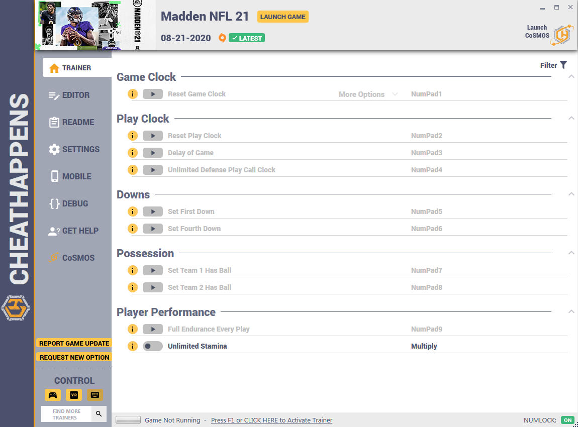 скачать Madden NFL 21: +12 трейнер v1.0 {CheatHappens.com}