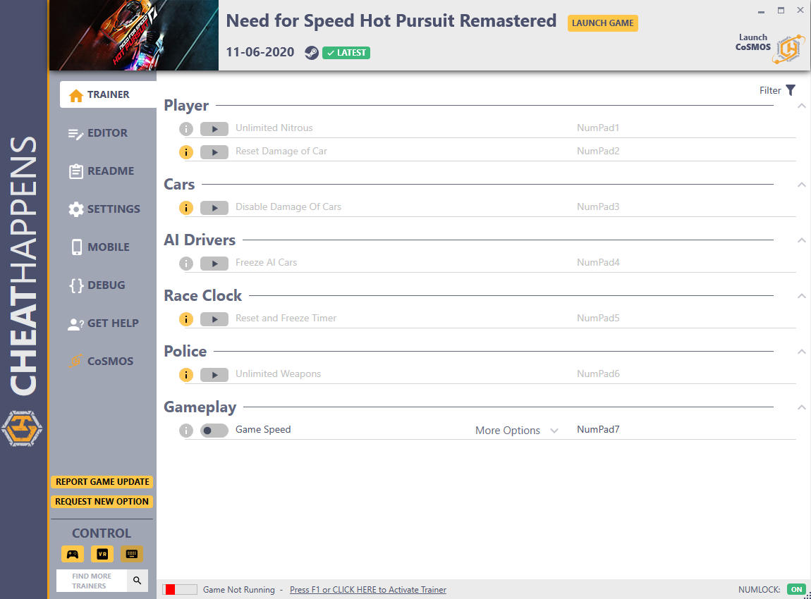 скачать Need for Speed: Hot Pursuit Remastered +9 трейнер v1.0 {CheatHappens.com}
