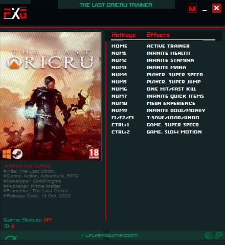 скачать The Last Oricru: +12 трейнер v13.10.2022 {FutureX}