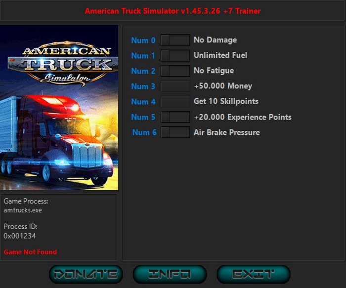 скачать American Truck Simulator: +7 трейнер v1.45.3.26 {iNvIcTUs oRCuS / HoG}