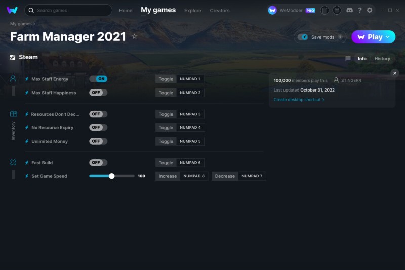 скачать Farm Manager 2021: +7 трейнер v31.10.2022 {STiNGERR / WeMod}