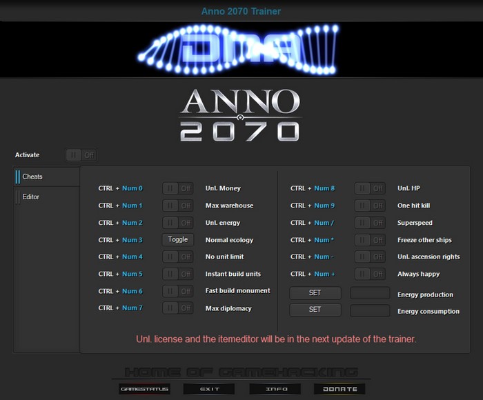 скачать Anno 2070 - Deep Ocean +16 трейнер v3.00.8045 {DNA / HoG}