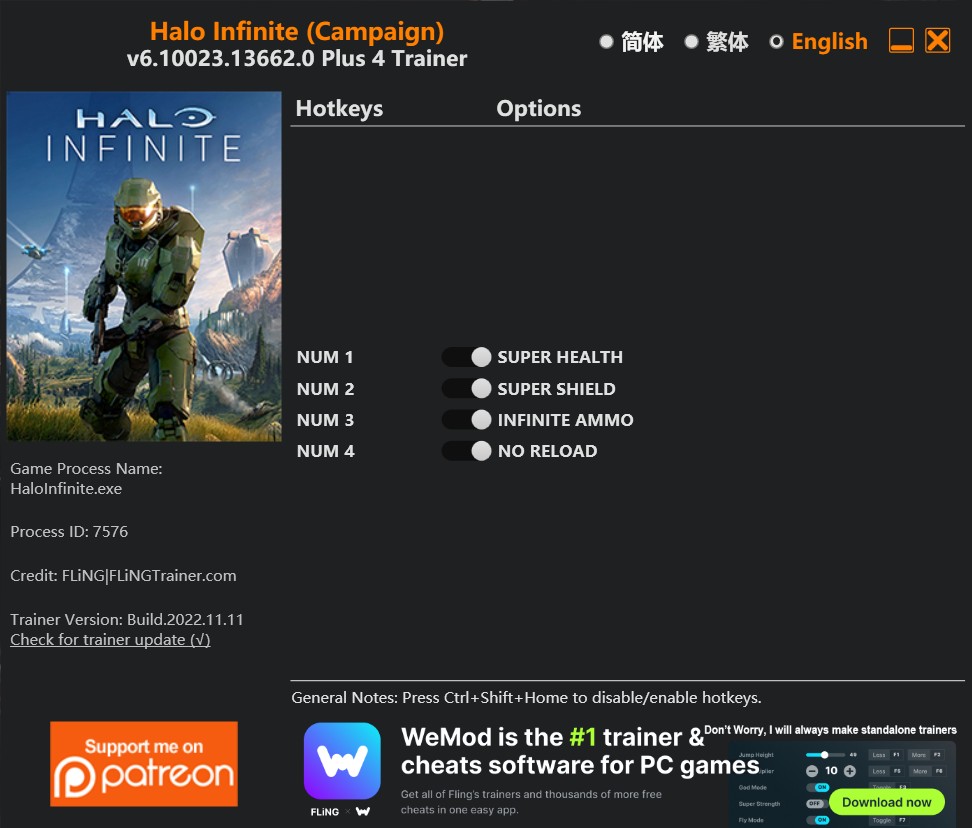 скачать Halo Infinite: +4 трейнер Режим Кампании v6.10023.13662.0 {FLiNG}