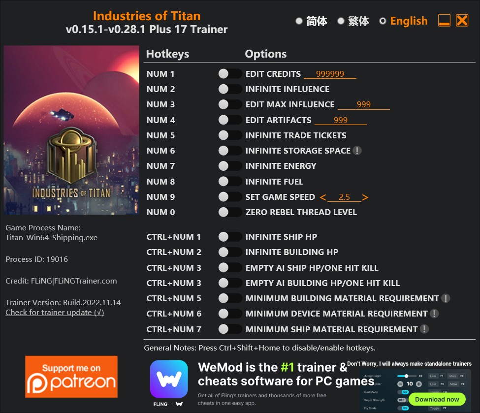 скачать Industries of Titan: +17 трейнер v0.15.1-v0.28.1 {FLiNG}