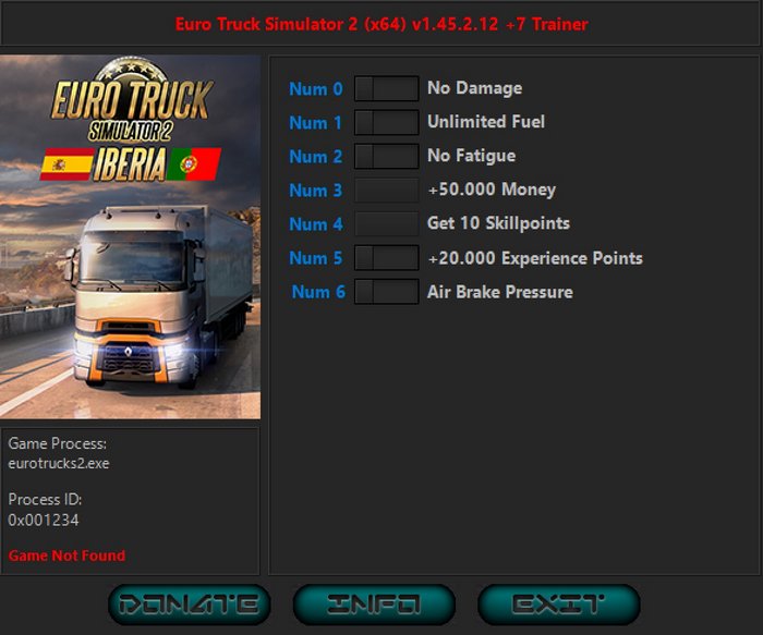 скачать Euro Truck Simulator 2: +7 трейнер v1.46.2.11 {iNvIcTUs oRCuS / HoG}