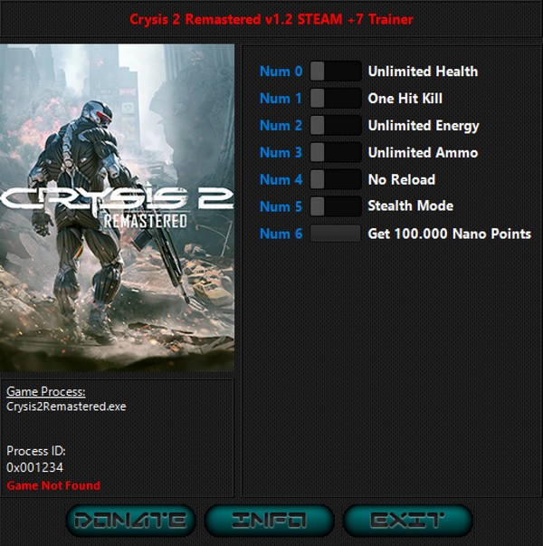 скачать Crysis 2 Remastered: +7 трейнер v1.2 {iNvIcTUs oRCuS / HoG}