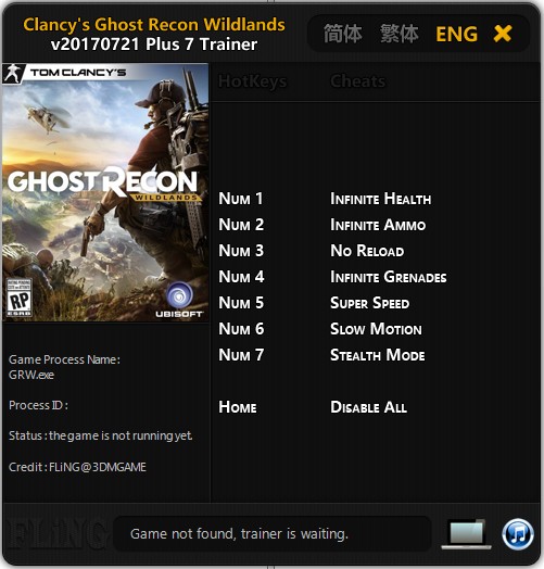 скачать Tom Clancy's Ghost Recon: Wildlands +7 трейнер v20200130 {FLiNG}