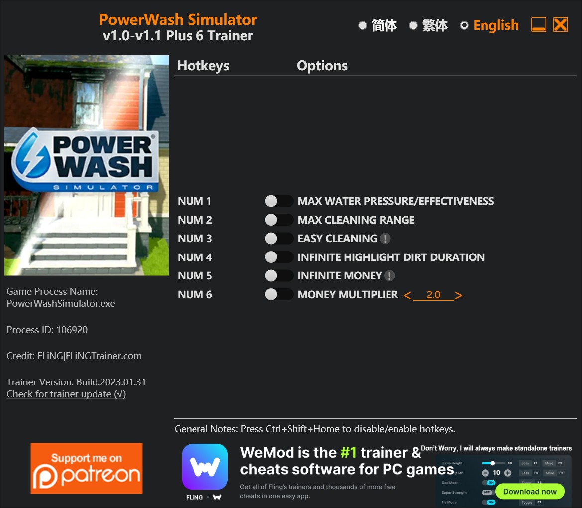 скачать PowerWash Simulator: +6 трейнер v1.0-v1.1 {FLiNG}