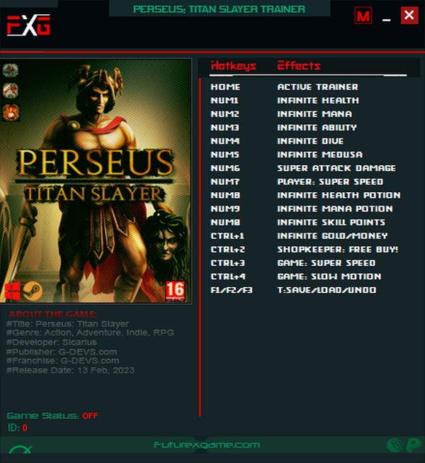 скачать Perseus: Titan Slayer +15 трейнер v1.1.0 {FutureX}