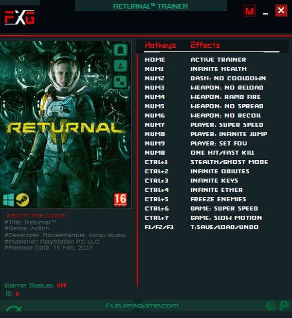 скачать Returnal: +18 трейнер v15.02.2023 {FutureX}