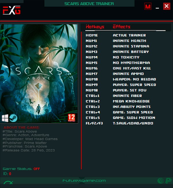 скачать Scars Above: +16 трейнер v1.0.0.128546 {FutureX}