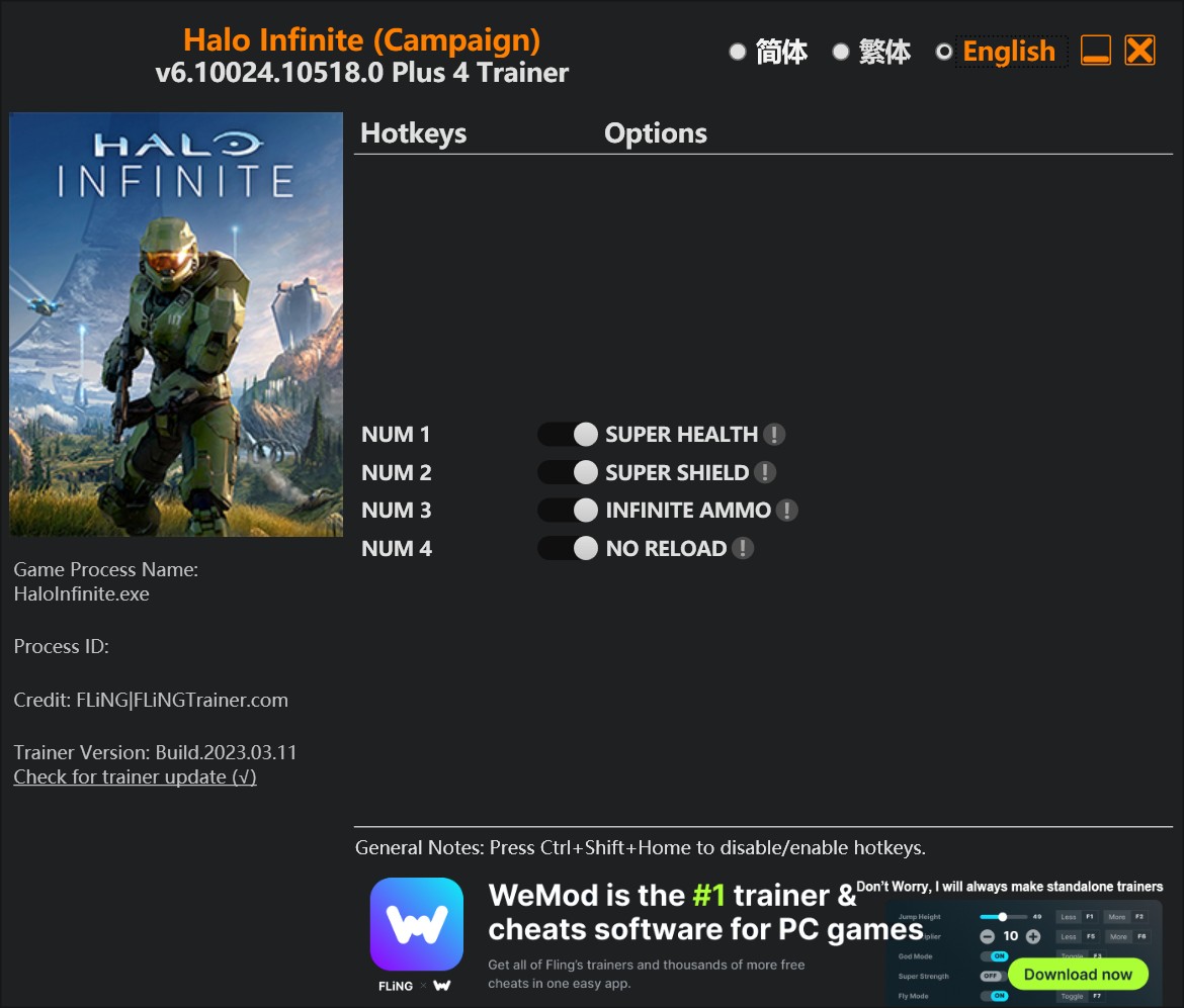 скачать Halo Infinite: +4 трейнер Campaign Mode v6.10024.10518.0 {FLiNG}