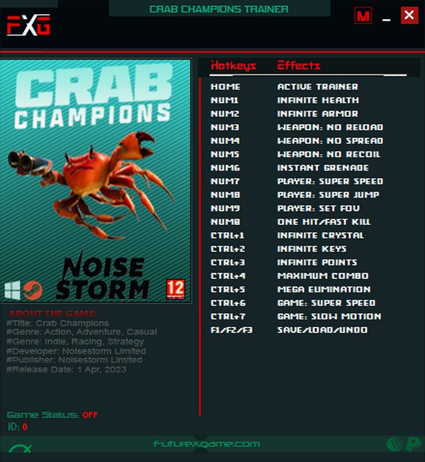 скачать Crab Champions: +18 трейнер v1751 {FutureX}