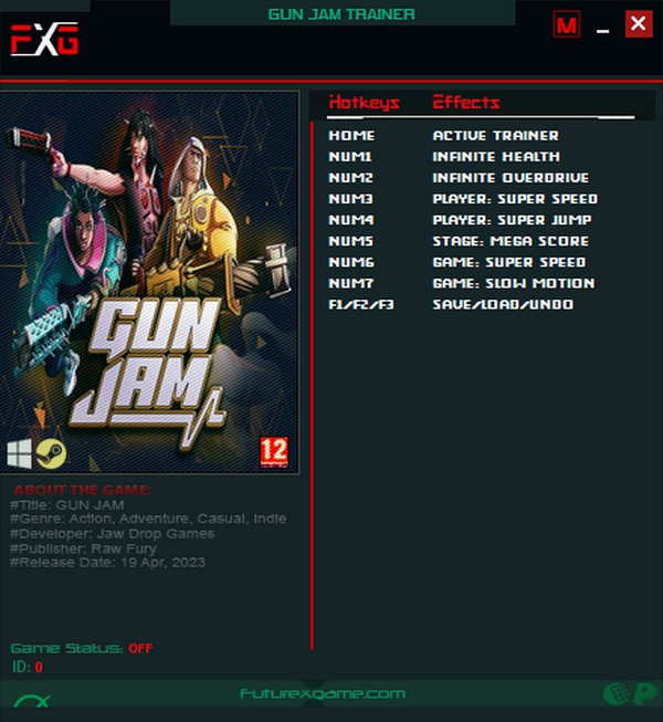 скачать GUN JAM: +8 трейнер v1.0.1 {FutureX}