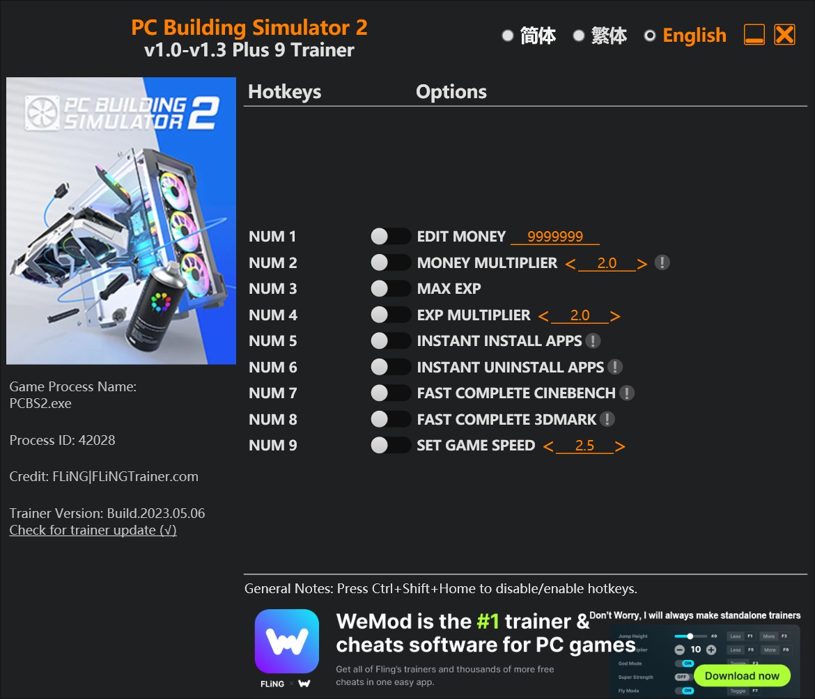 скачать PC Building Simulator 2: +9 трейнер v1.0-v1.3 {FLiNG}