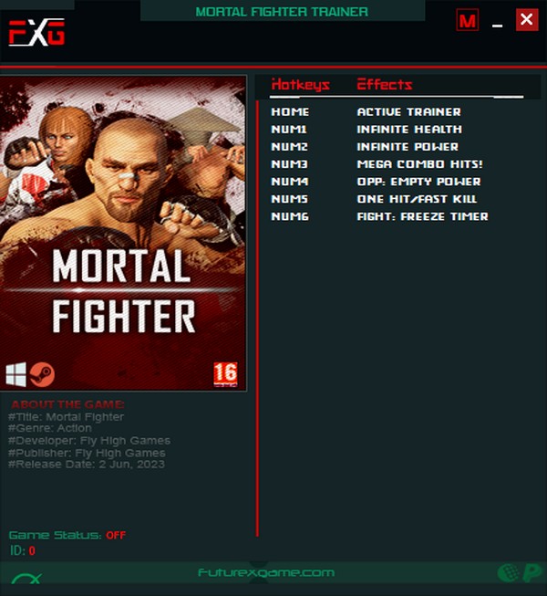 скачать Mortal Fighter: +6 трейнер v02.06.2023 {FutureX}