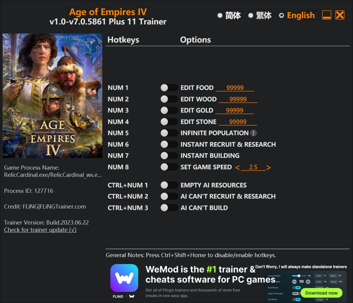 скачать Age of Empires IV: +11 трейнер v1.0-v7.0.5861 {FLiNG}
