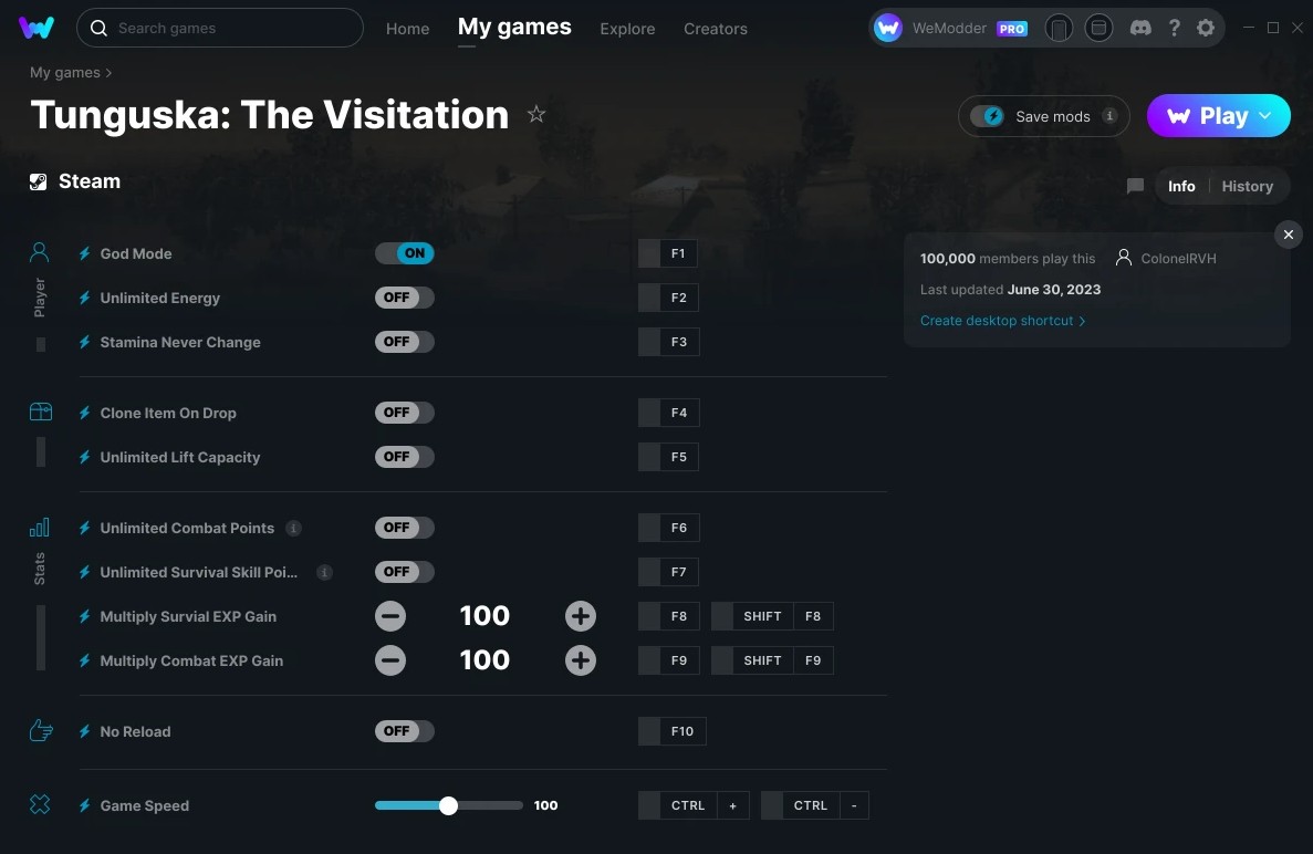 скачать Tunguska: The Visitation +11 трейнер v30.06.2023 {ColonelRVH / WeMod}