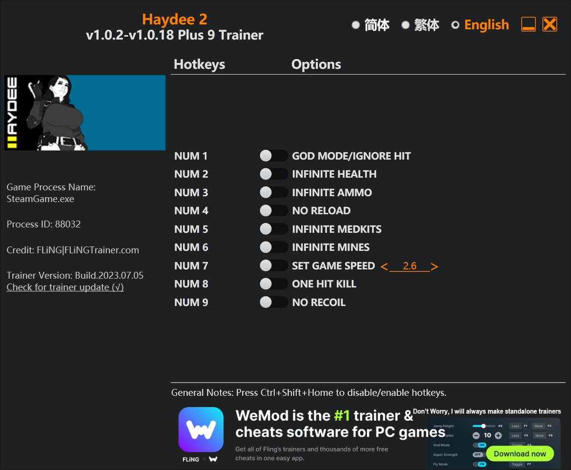 скачать Haydee 2: +9 трейнер v1.0.2-v1.0.18 {FLiNG}