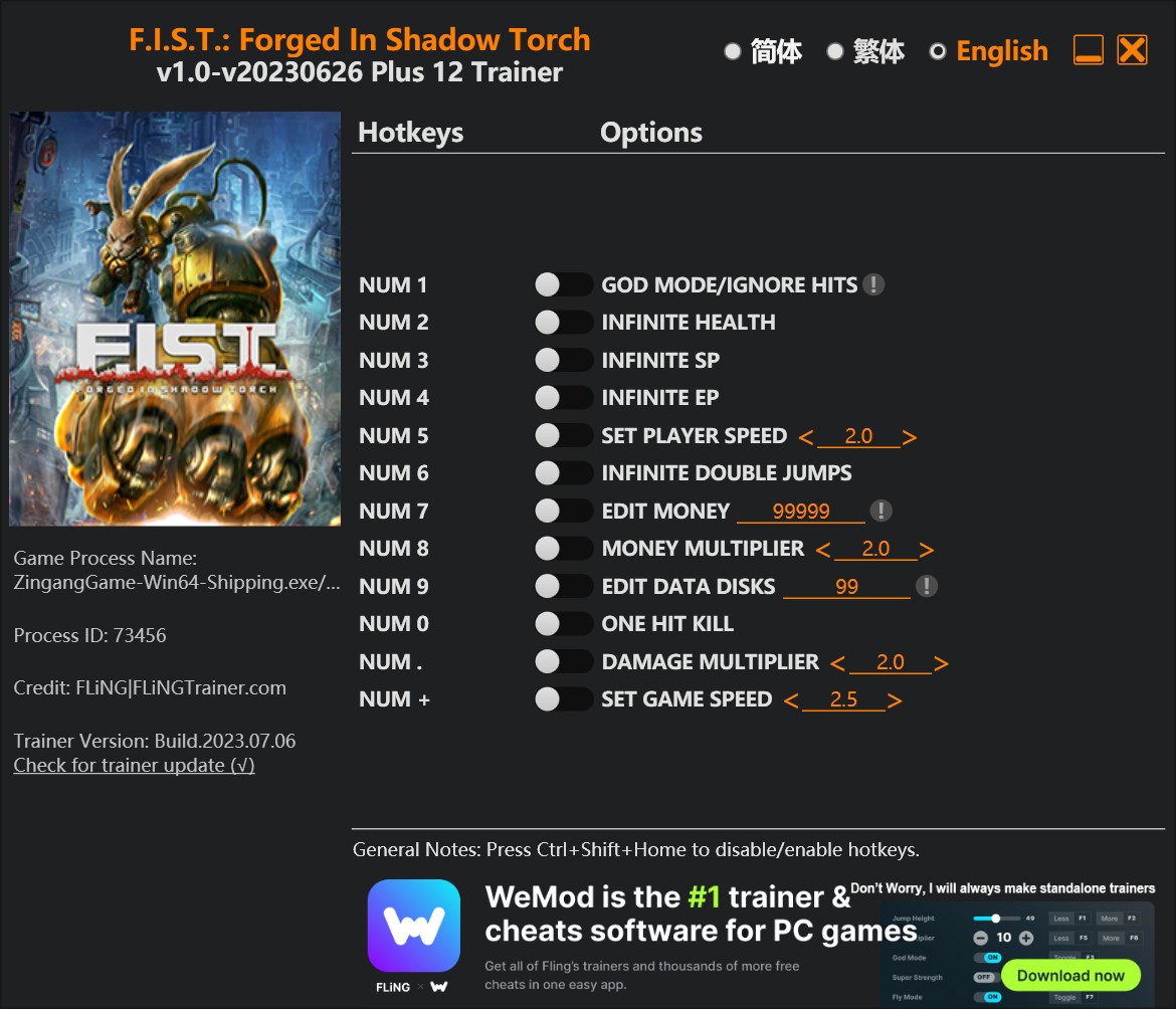 скачать F.I.S.T.: Forged In Shadow Torch +12 трейнер v1.0-v20230625 {FLiNG}