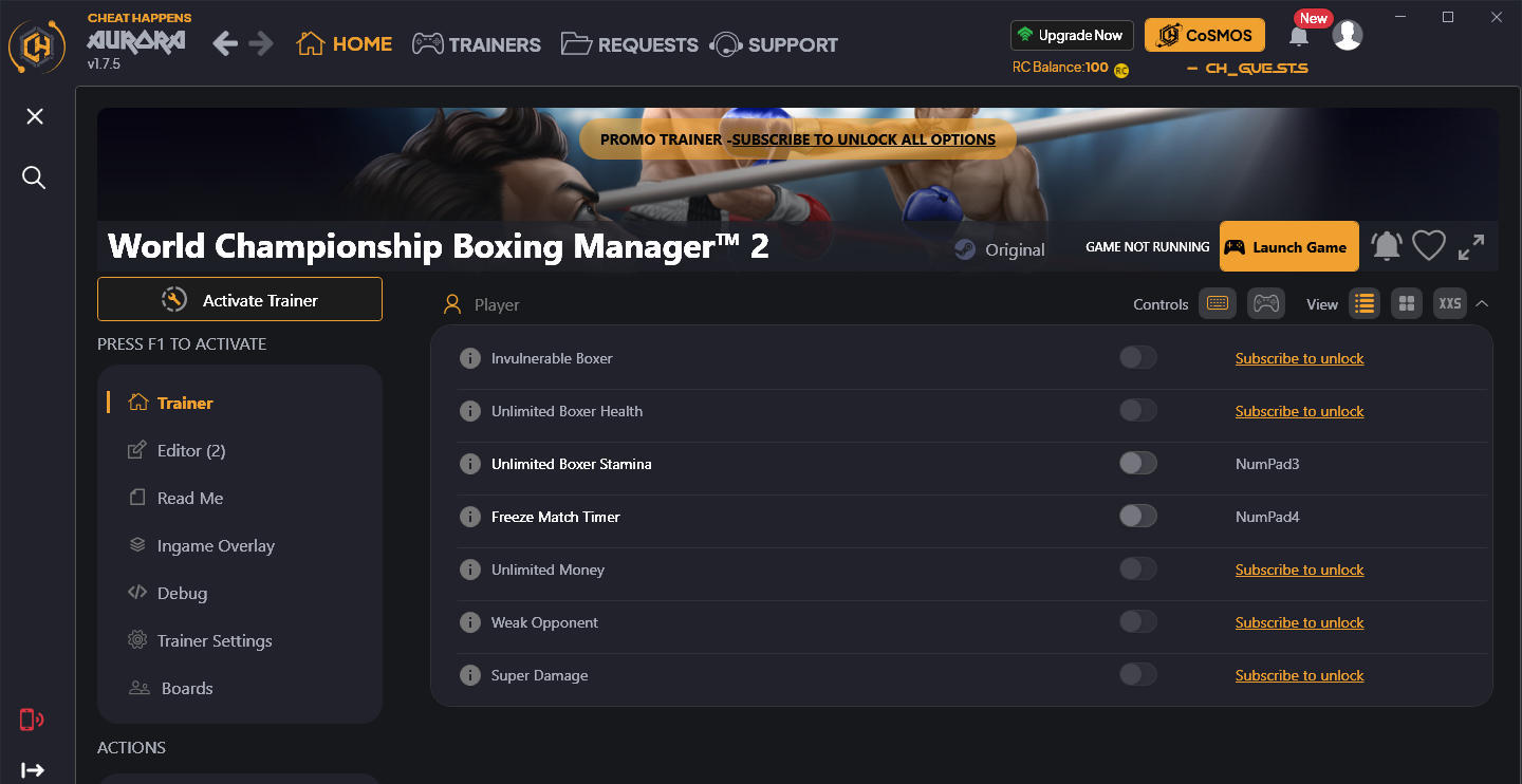 скачать World Championship Boxing Manager 2: +9 трейнер ORIGINAL v2023.08.08 {CheatHappens.com}