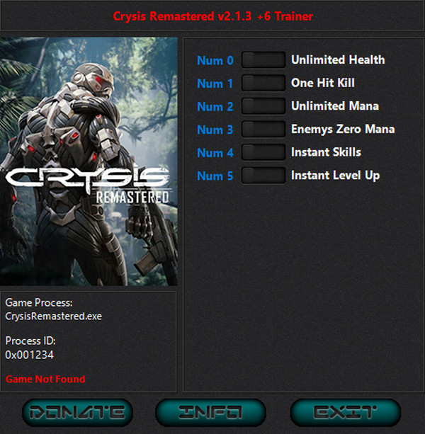 скачать Crysis Remastered: +6 трейнер v3.0 {iNvIcTUs oRCuS / HoG}