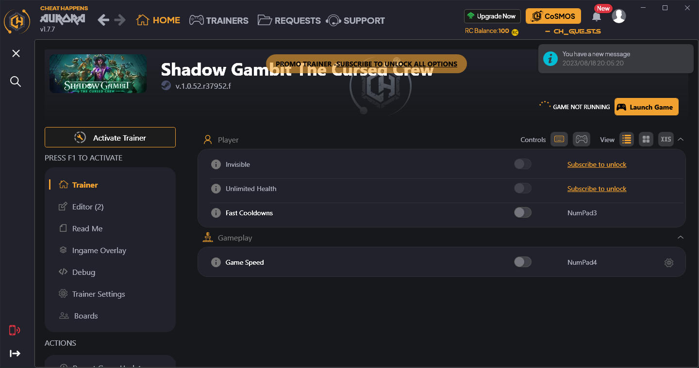 скачать Shadow Gambit: The Cursed Crew +6 трейнер {CheatHappens.com}