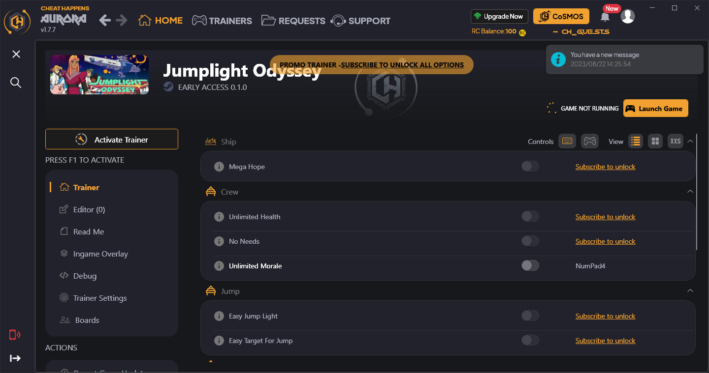 скачать Jumplight Odyssey: +12 трейнер {CheatHappens.com}