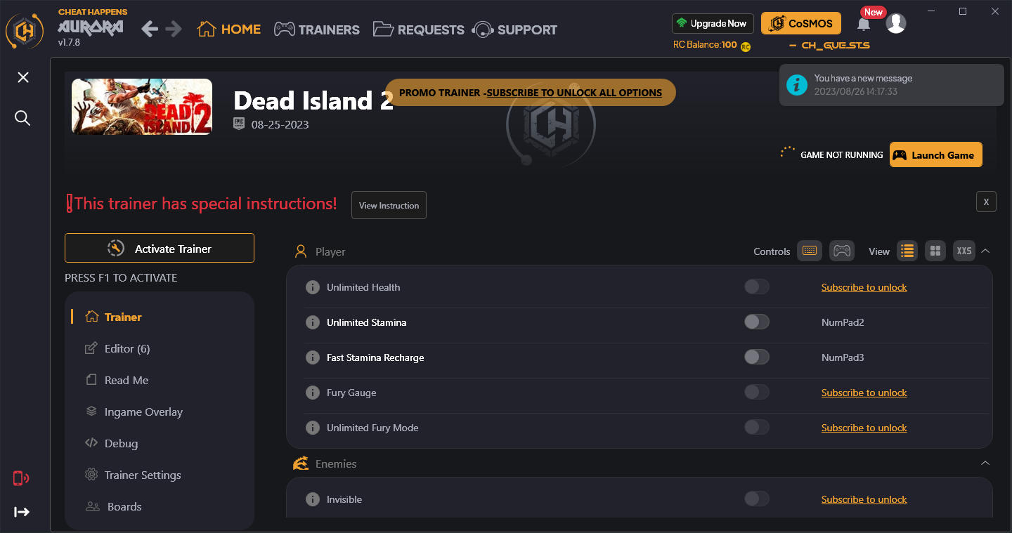 скачать Dead Island 2: +23 трейнер {CheatHappens.com}