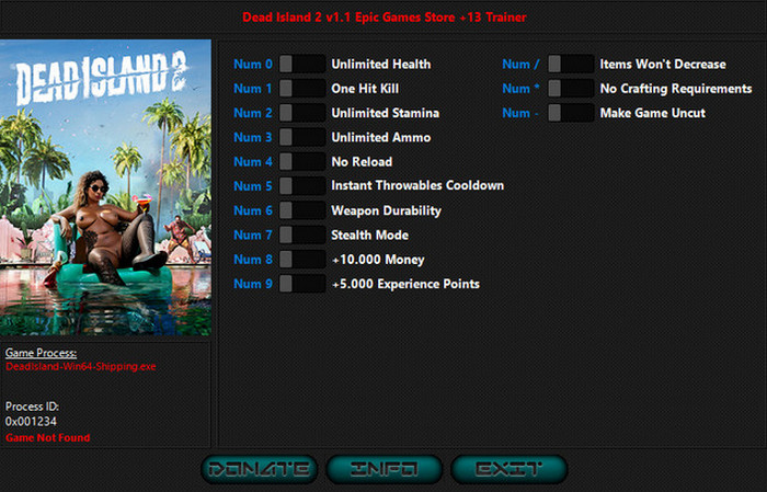скачать Dead Island 2: +13 трейнер v1.3 {iNvIcTUs oRCuS / HoG}
