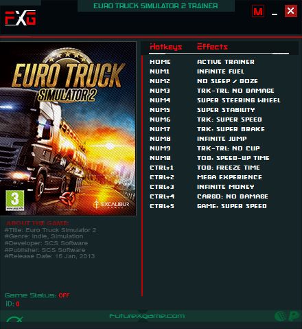 скачать Euro Truck Simulator 2: +15 трейнер v1.16.x - v1.48.x.x {FutureX}