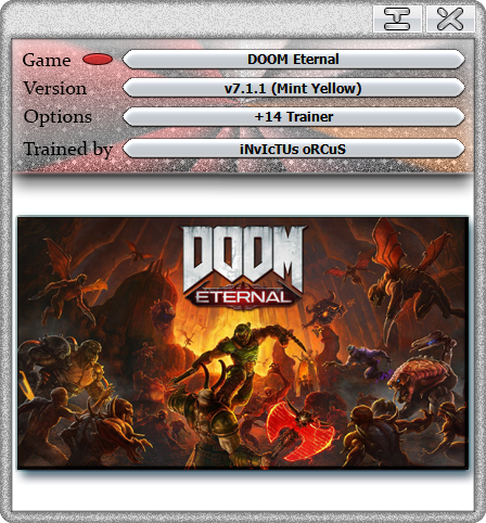 скачать Doom Eternal: +14 трейнер Upd 8 {iNvIcTUs oRCuS / HoG}
