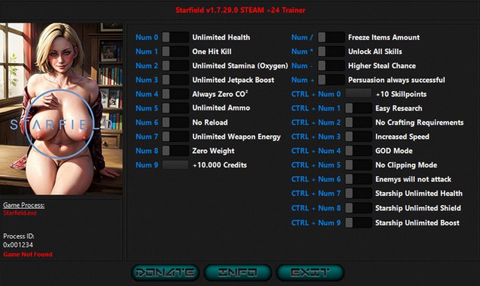 скачать Starfield: +24 трейнер v1.7.33.0 {iNvIcTUs oRCuS / HoG}