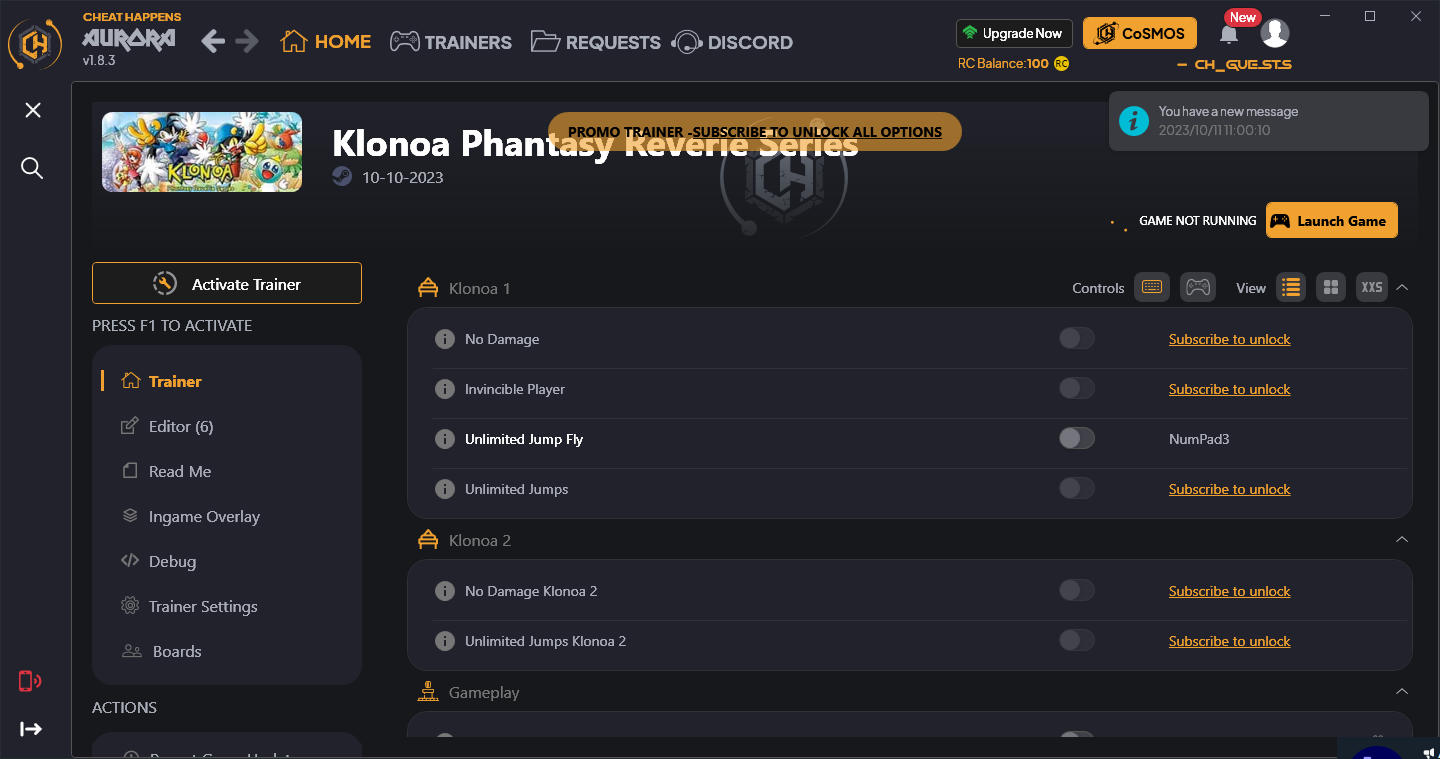 скачать Klonoa: Phantasy Reverie Series +13 трейнер v10-10-2023 {CheatHappens.com}
