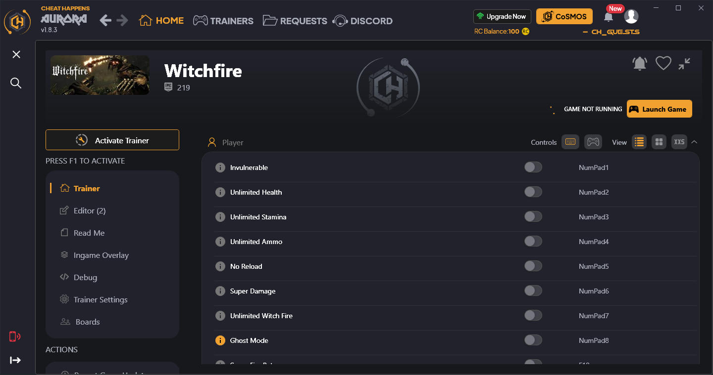 скачать Witchfire: +38 трейнер v219 {CheatHappens.com}