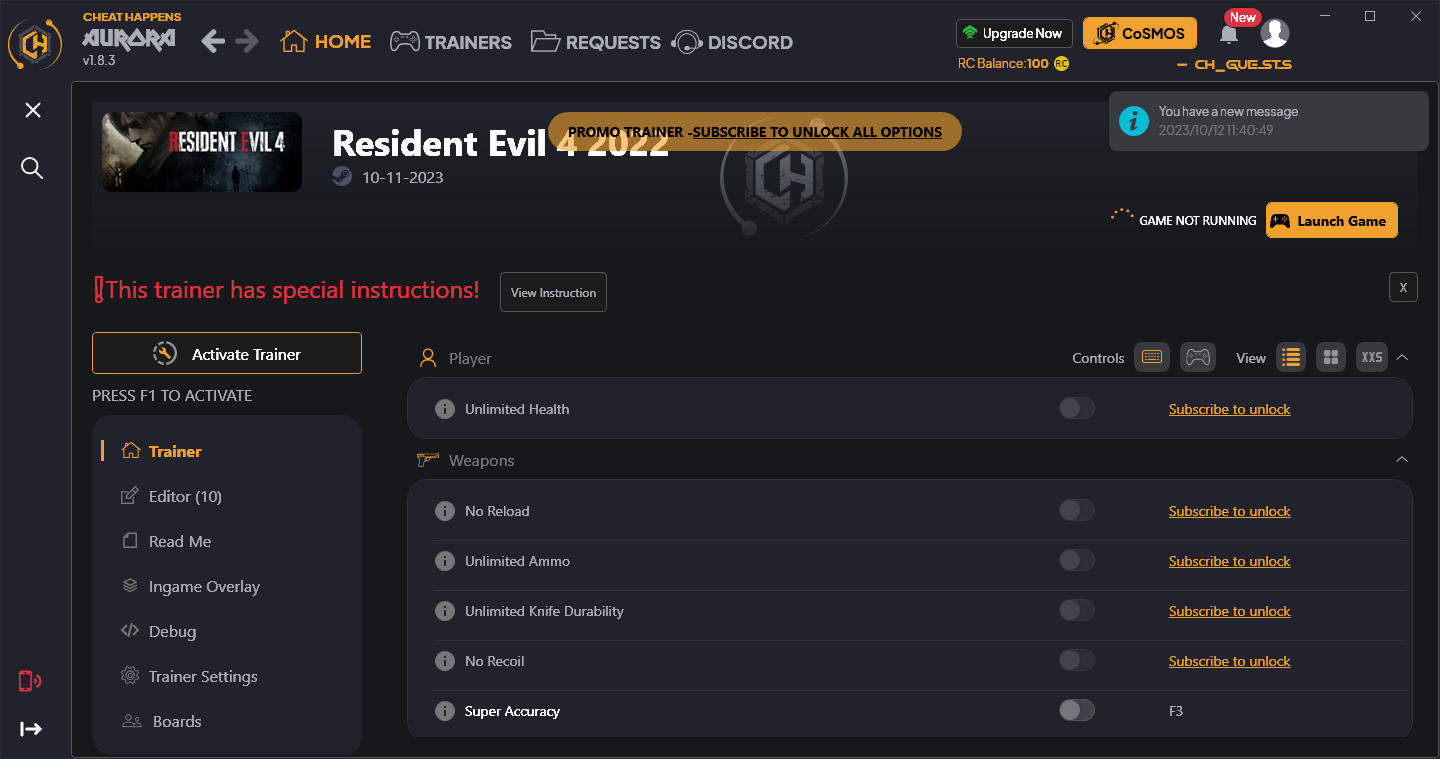 скачать Resident Evil 4 (2022): +27 трейнер v10-11-2023 {CheatHappens.com}