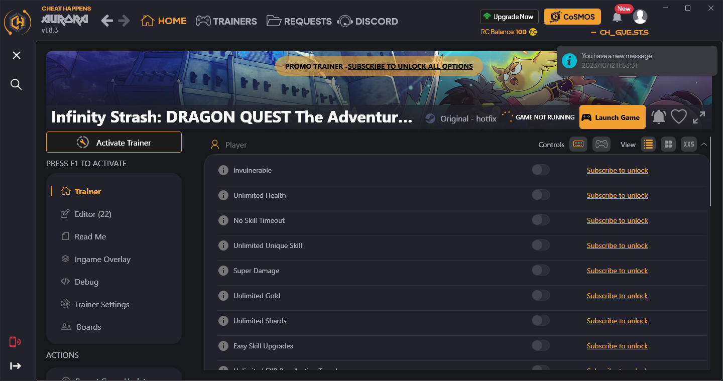 скачать Infinity Strash: DRAGON QUEST The Adventure of Dai +50 трейнер Hotfix version {CheatHappens.com}