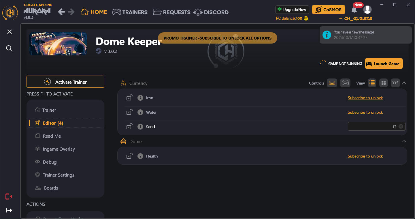 скачать Dome Keeper: +5 трейнер v3.0.2 {CheatHappens.com}