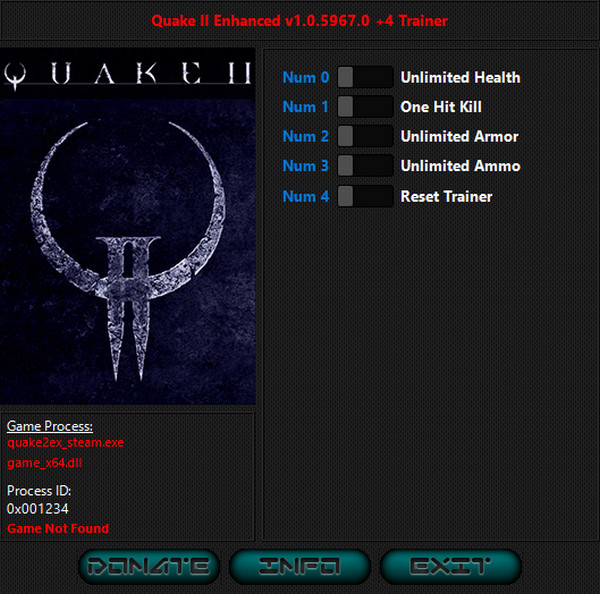 скачать Quake 2 Enhanced: +4 трейнер v1.0.5967 {iNvIcTUs oRCuS / HoG}