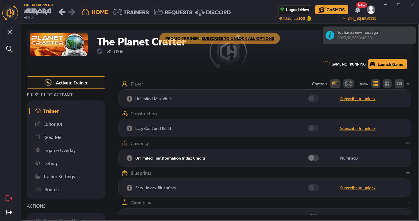 скачать The Planet Crafter: +5 трейнер v0.9.006 {CheatHappens.com}