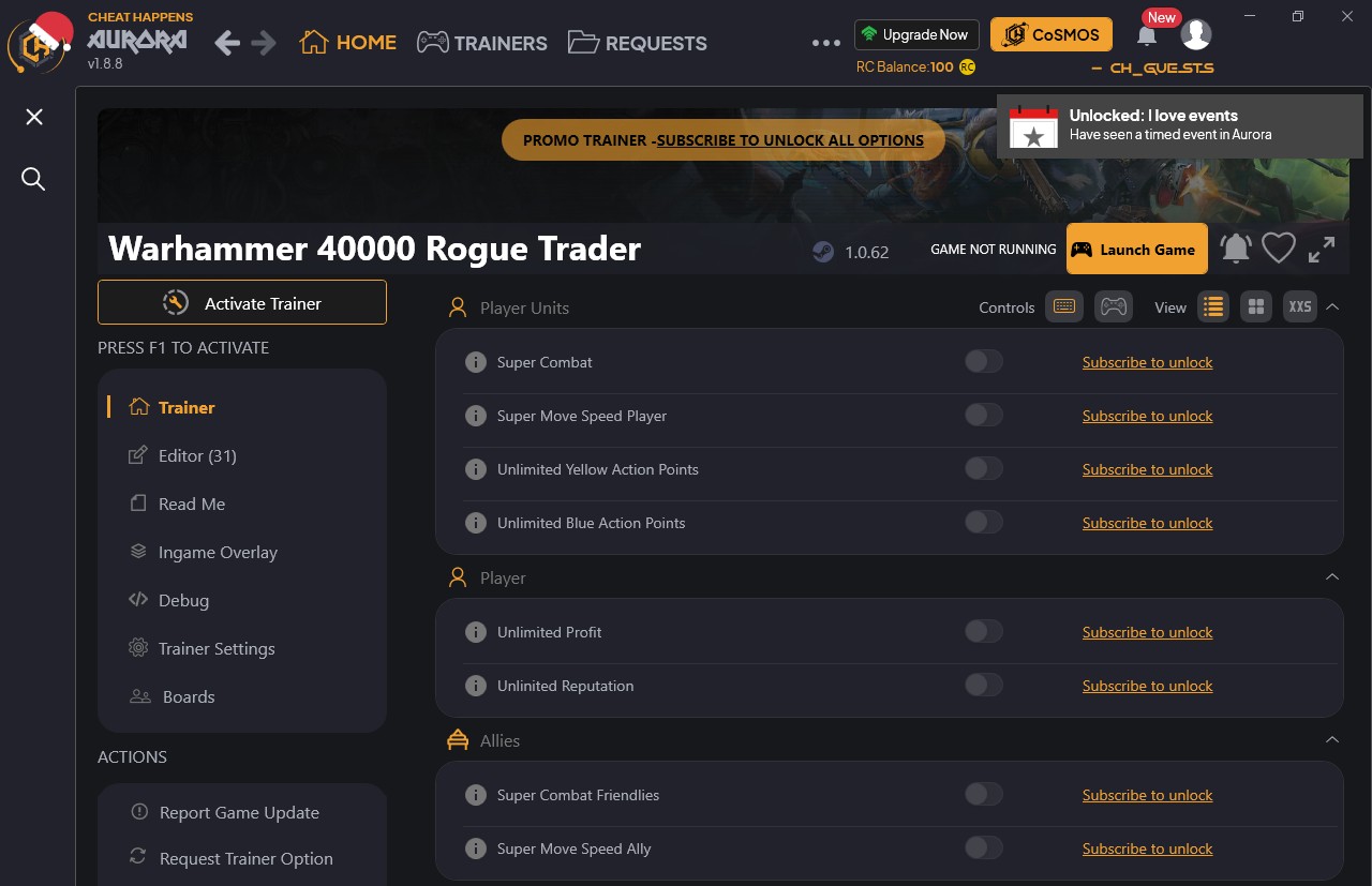 скачать Warhammer 40,000: Rogue Trader +45 трейнер {CheatHappens.com}
