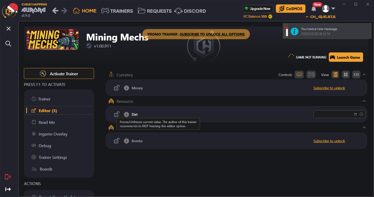 скачать Mining Mechs: +4 трейнер {CheatHappens.com}